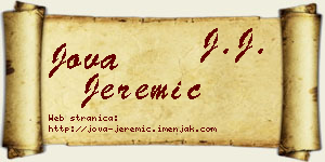 Jova Jeremić vizit kartica